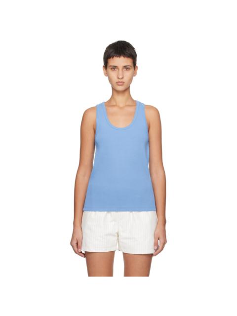 Bottega Veneta Blue Ribbed Tank Top