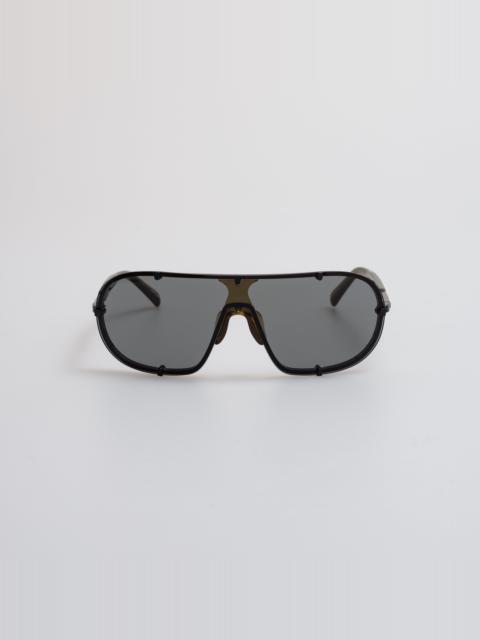 LINDA FARROW Aviator Sunglasses in Black