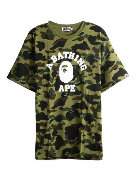 A BATHING APE® 1st Camo College Tee "Green" 1L30109010 GRN