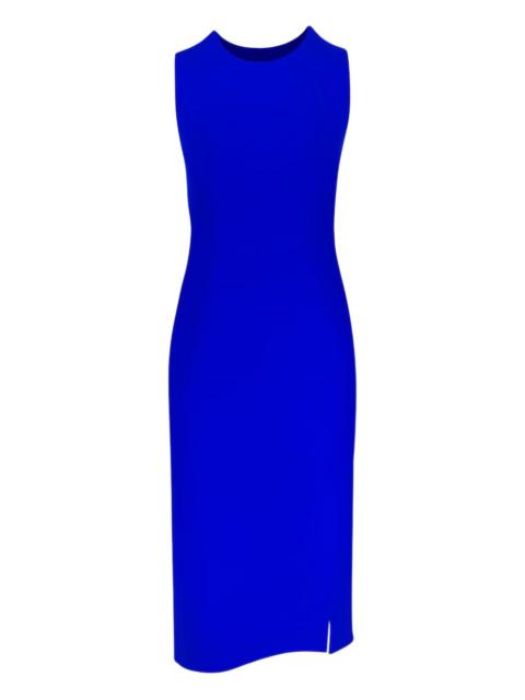 AKRIS sleeveless slit midi dress