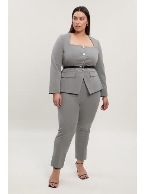 KAREN MILLEN Plus Size Tailored Marl Slim Leg Trouser