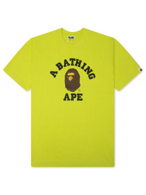 A BATHING APE® COLLEGE TEE - LIGHT GREEN
