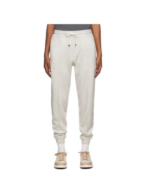 Brunello Cucinelli Off-White Cashmere Lounge Pants