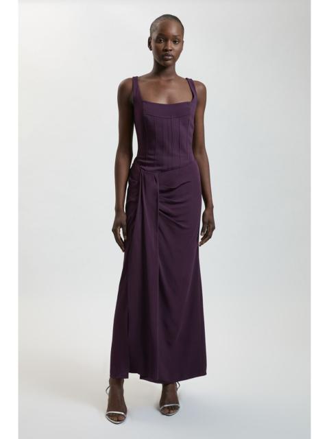 KAREN MILLEN Compact Viscose Corset Maxi Dress