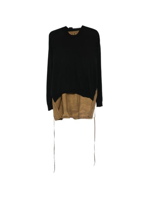 UMA WANG contrasting-panel sweater