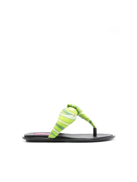 PUCCI Flipucci Fiamme-print sandals