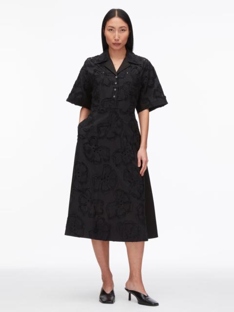 3.1 Phillip Lim Embroidered Midi Shirt Dress