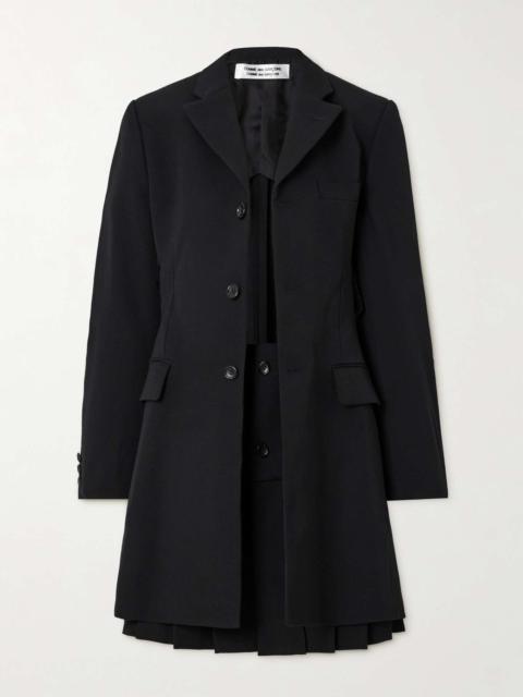 Comme des Garçons Comme des Garçons Wool-twill blazer Black