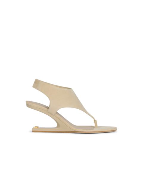 Balmain No Wedge suede sandals