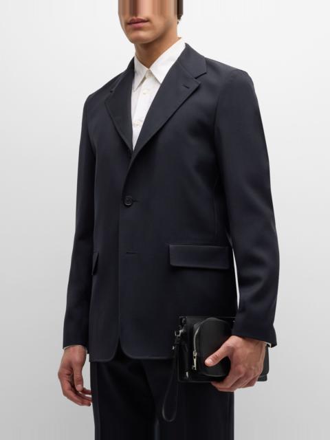 Jil Sander Men's Wool Gabardine Suit Jacket
