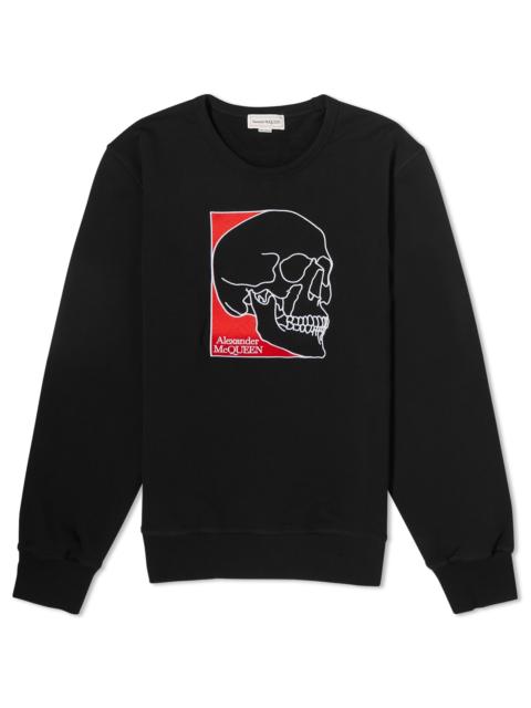 Alexander McQueen Alexander McQueen Outline Skull Print Crew Sweat