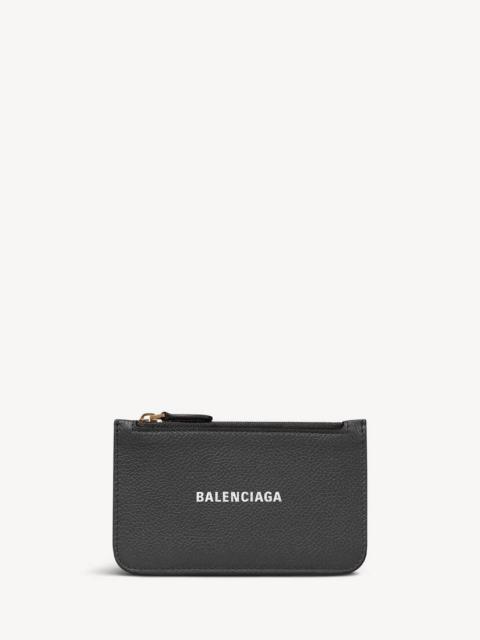 BALENCIAGA Women's Cash Large Long Coin And Card Holder in Black/white