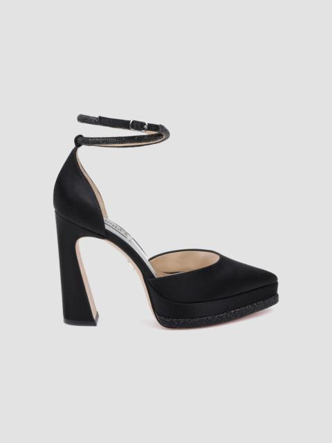 BADGLEY MISCHKA Women's Eliana 125MM Crystal-Embellished Satin Pumps - Black Satin