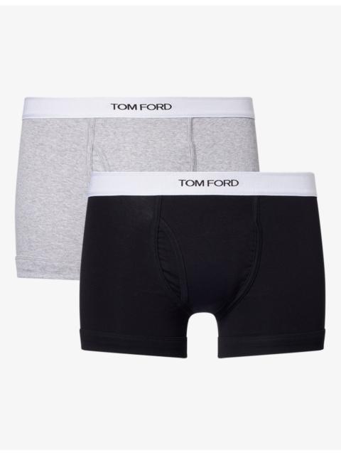 TOM FORD Classic Pack of Two Cotton-Jersey Boxer Briefs