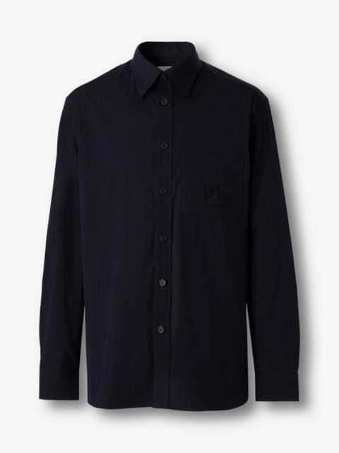 Burberry Letter Graphic Technical Cotton Shirt
