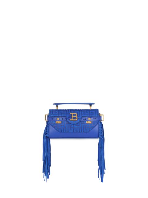 Balmain B-Buzz 19 fringed bag with suede embossed monogram