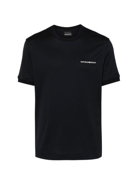 logo-embroidered cotton T-shirt