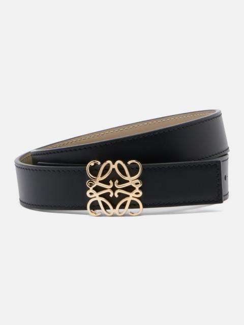 Loewe Anagram Bombé reversible leather belt