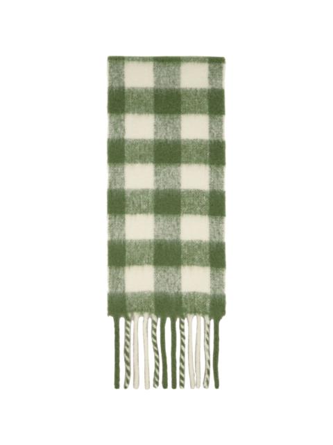 Holzweiler Green & White Aster Check Scarf
