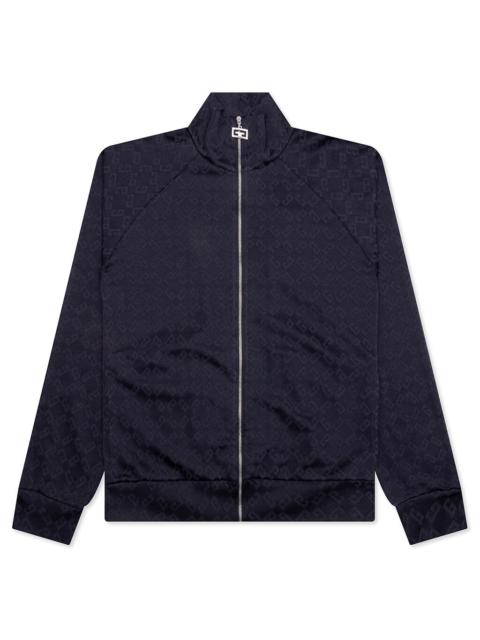 VINTAGE FULL ZIPPED TRACKSUIT SWEATSHIRT - DARK BLUE