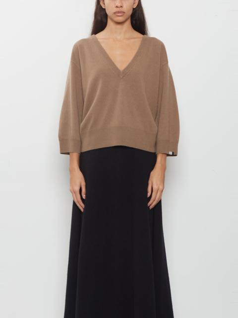 extreme cashmere n°491 Pearl V-Neck Sweater — Chai