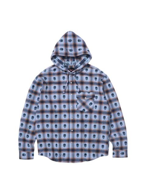 Supreme Supreme FW25 x Number (N)ine Hooded Flannel Shirt 'Blue' FW25S22-BLUE