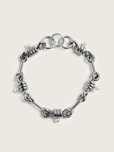 Simone Rocha Stacked Link Pearl Chain Necklace