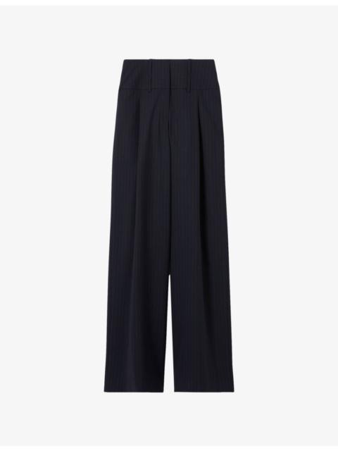 Claudie Pierlot Straight-Leg Knitted Wool-Blend Trousers