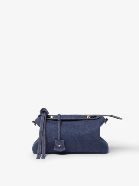 FENDI By The Way Soft Medium Dark blue FF jacquard and denim reversible bag