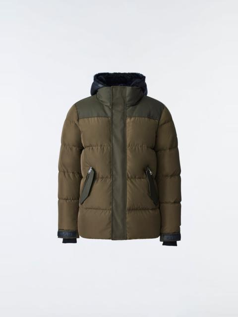 MACKAGE RILEY classic down jacket with removable shearling bib