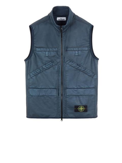 Stone Island G0729 FELPA DIAGONALE GOMMATA_GARMENT DYED AVIO BLUE