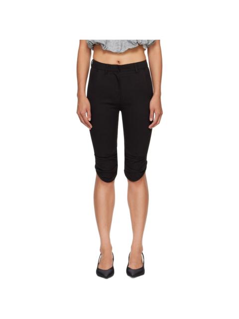 OPEN YY Black Round Cut Capri Shorts