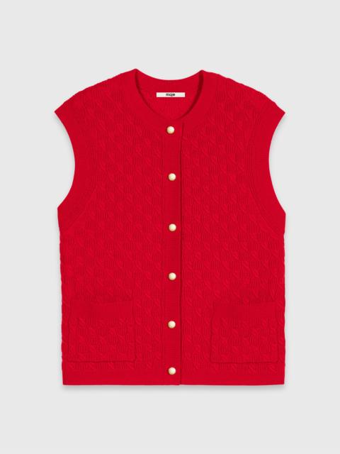 maje Sleeveless knit top