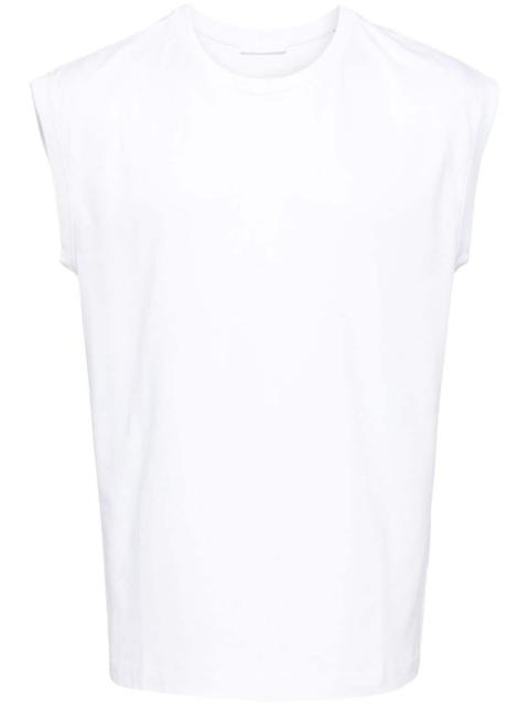 Helmut Lang logo-print sleeveless T-shirt