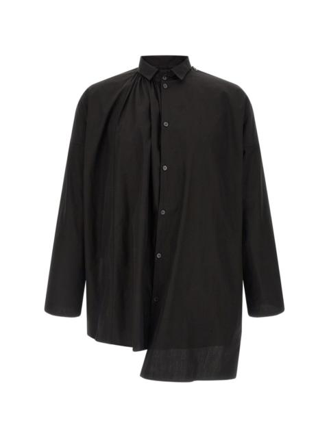 Yohji Yamamoto collar-gather double-B shirt