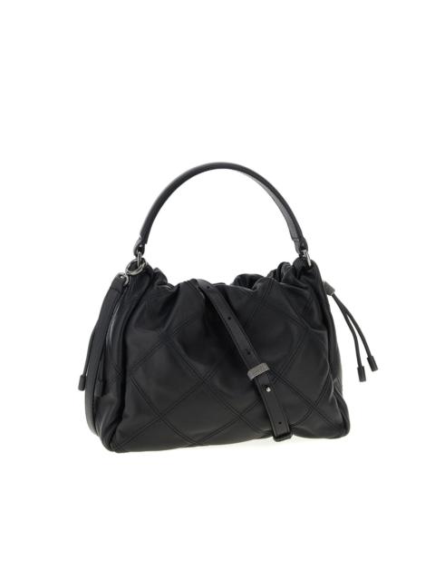 Brunello Cucinelli small Mellow quilted diamond-pattern tote bag