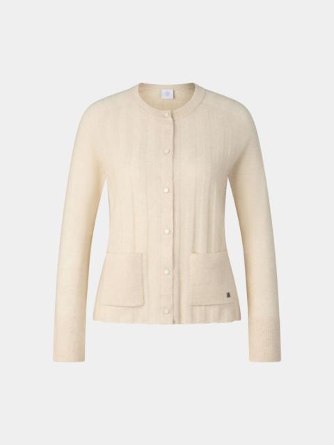 BOGNER Tanja virgin wool cashmere cardigan in Cream