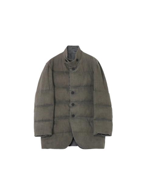 Yohji Yamamoto Yohji Yamamoto Horizontal Padded Stand Jacket Grey