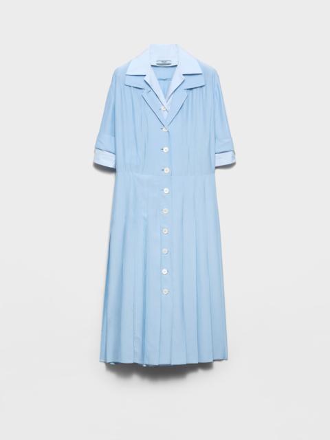 Prada Pongé and poplin shirtdress