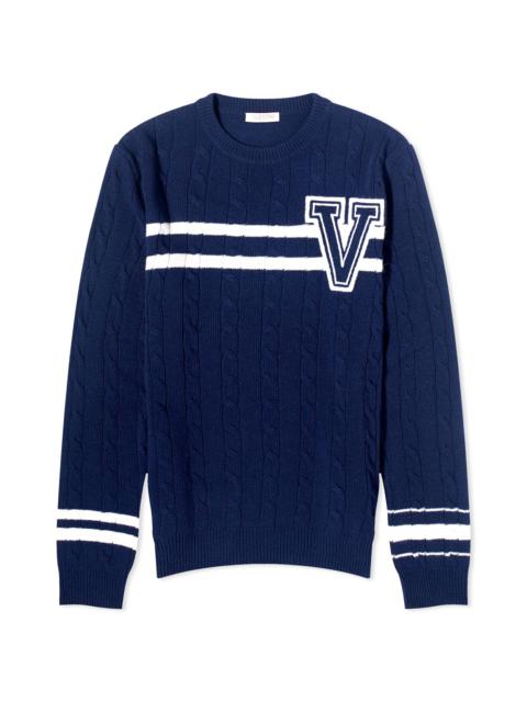Valentino V Logo Crew Knit