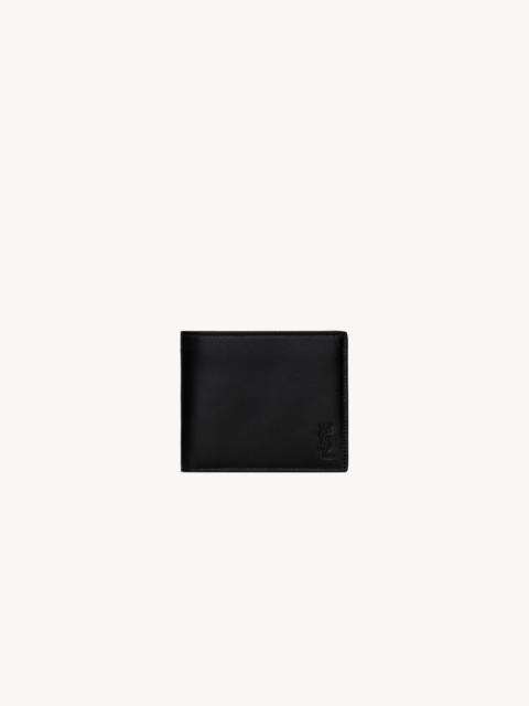 SAINT LAURENT TINY CASSANDRE EAST/WEST WALLET IN MATTE LEATHER