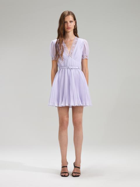 Lilac Chiffon Mini Dress