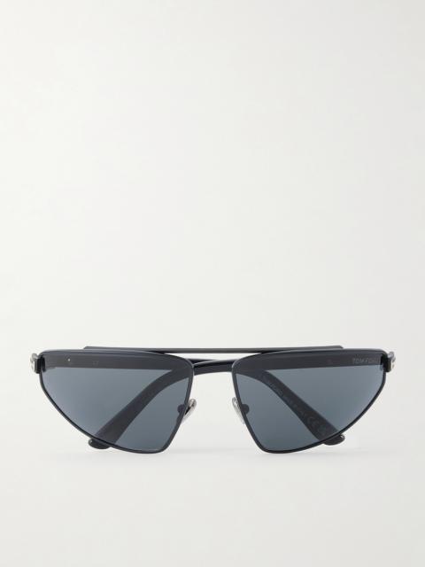 TOM FORD Parker-02 Aviator-Frame Metal Sunglasses