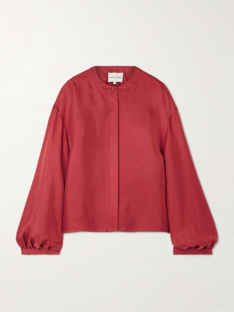 Loulou de Saison Lea silk blouse Red