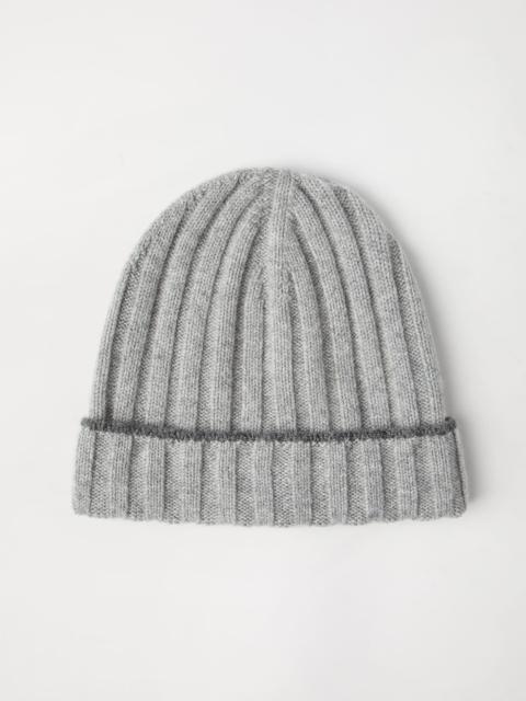 Brunello Cucinelli Cashmere rib knit beanie