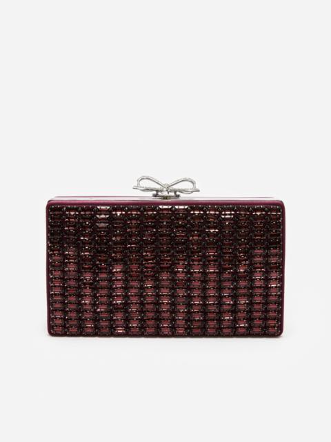 self-portrait Burgundy Chainmail Clutch Bag