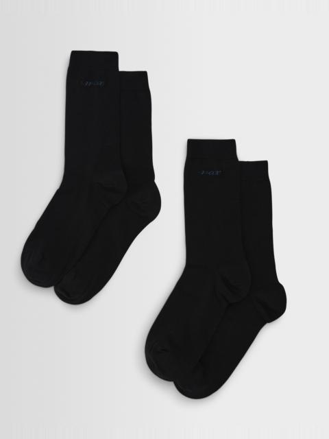 Wax London Derby - Black Embroidered Logo Socks x2 Multipack