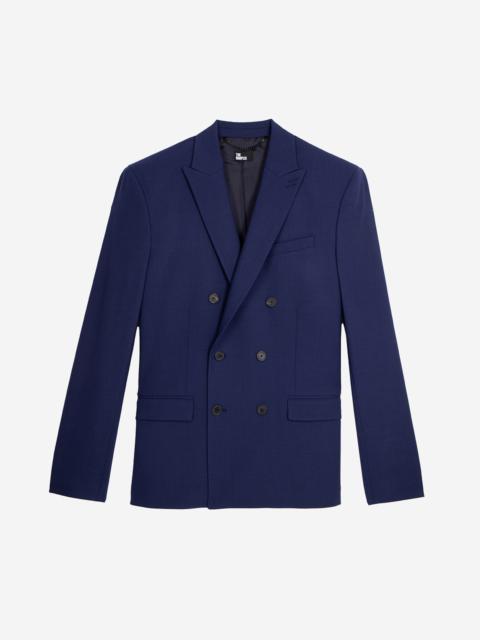 The Kooples BRIGHT BLUE WOOL DOUBLE-BREASTED SUIT JACKET