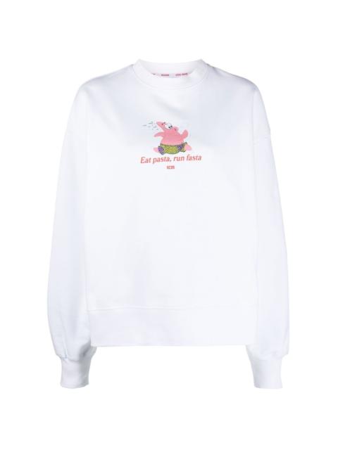 GCDS graphic-print cotton sweatshirt