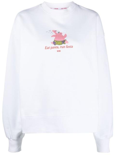 GCDS graphic-print cotton sweatshirt